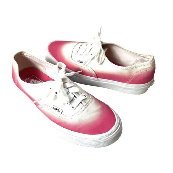 Vans Classic Old Skool Skate Shoe Pink White Canvas Women Size 8 Sneaker Low Top - Picture 1 of 10